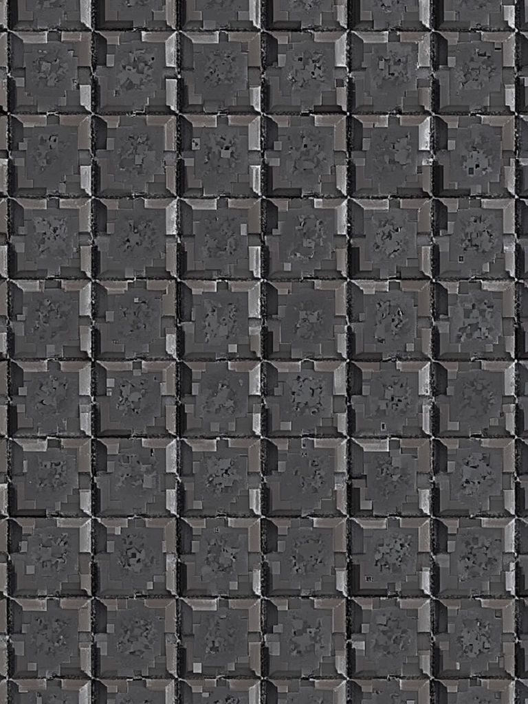 Metallic non-ferrous tile material.