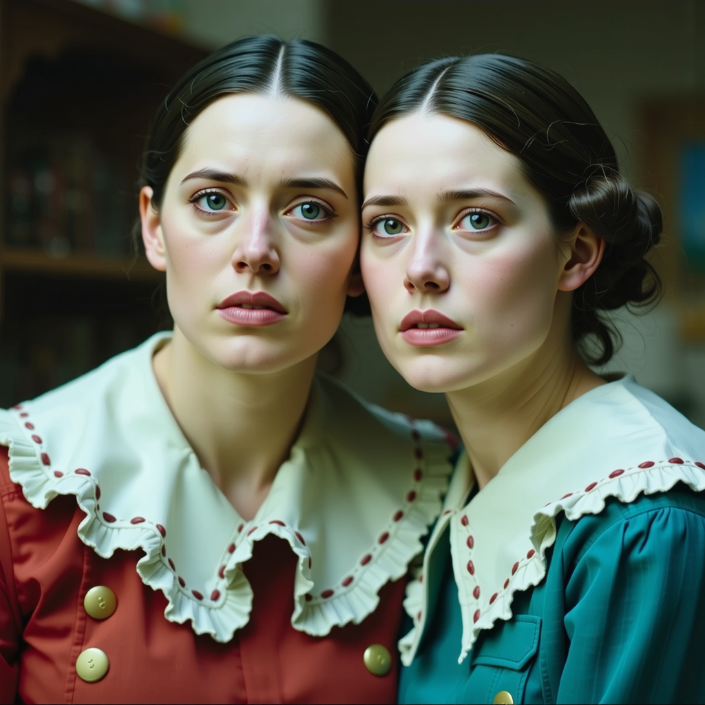 Two worried twin sisters.