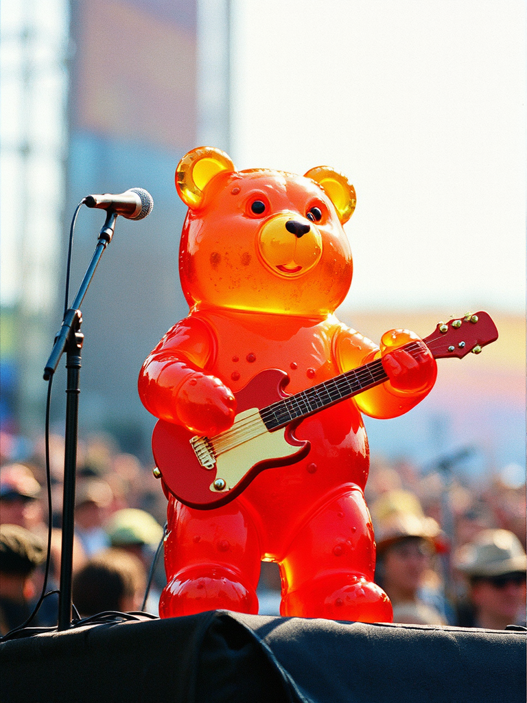 Gummy bear at Woodstock