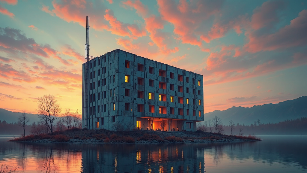 Unfinished building in thermal