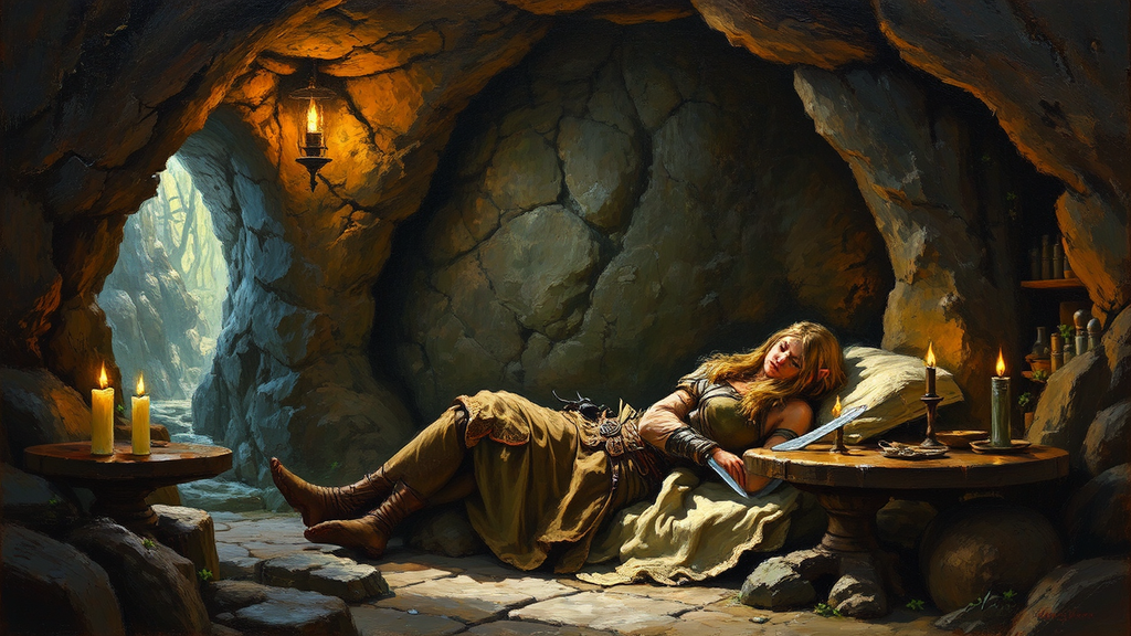 An elf rests in