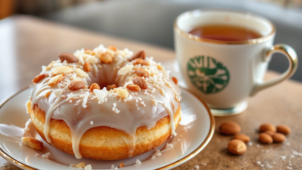 Delicious donut with sweet