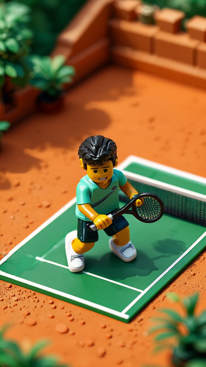 Lego Rafa Nadal plays