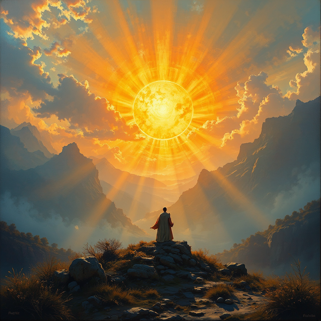 Prince surrounded by sunlight