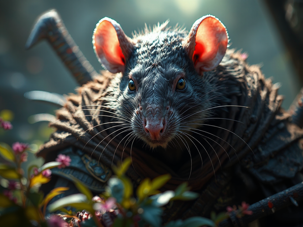 Highly detailed rat in