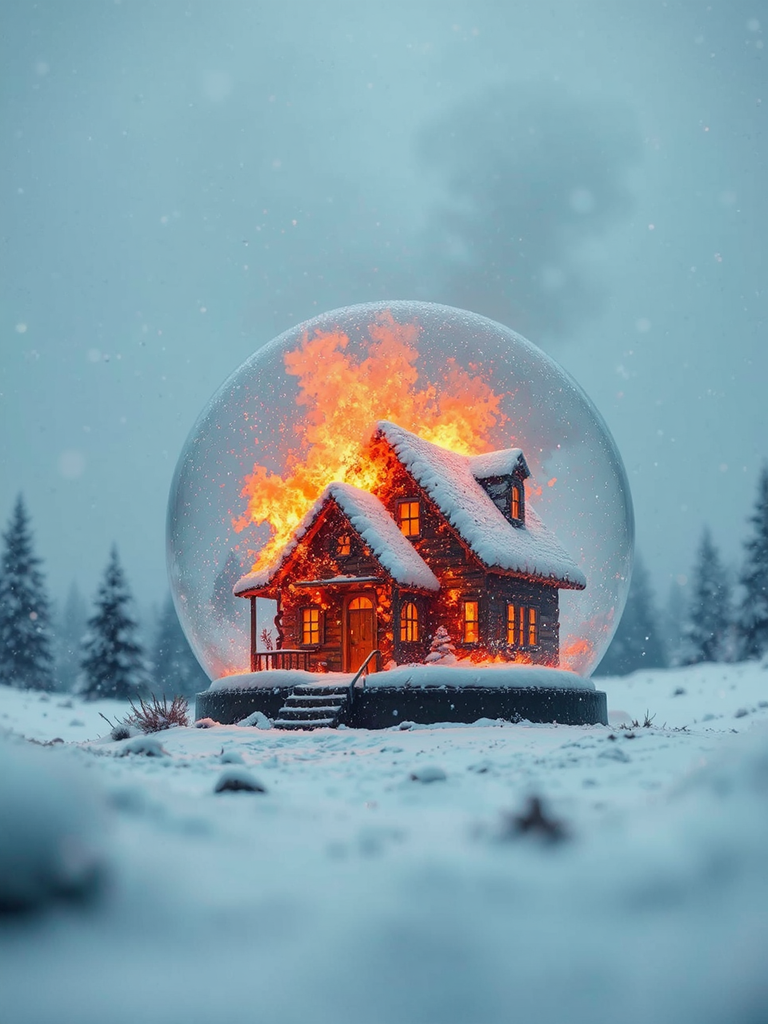 Giant fire erupts in