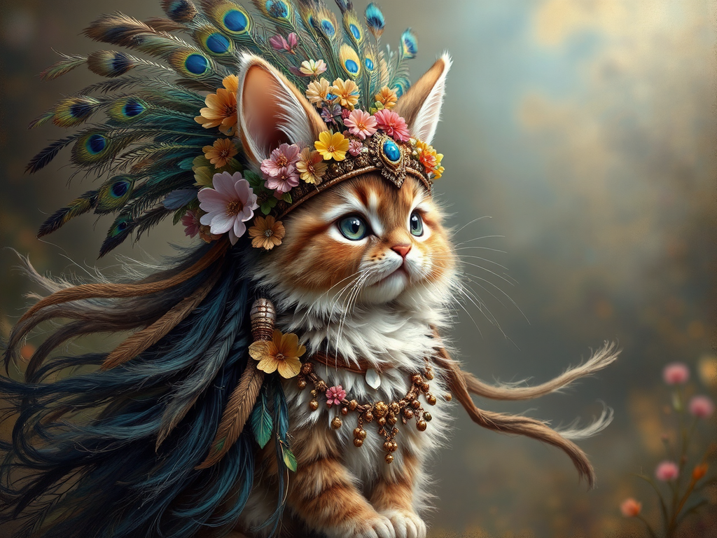 Kitten rabbit hybrid with