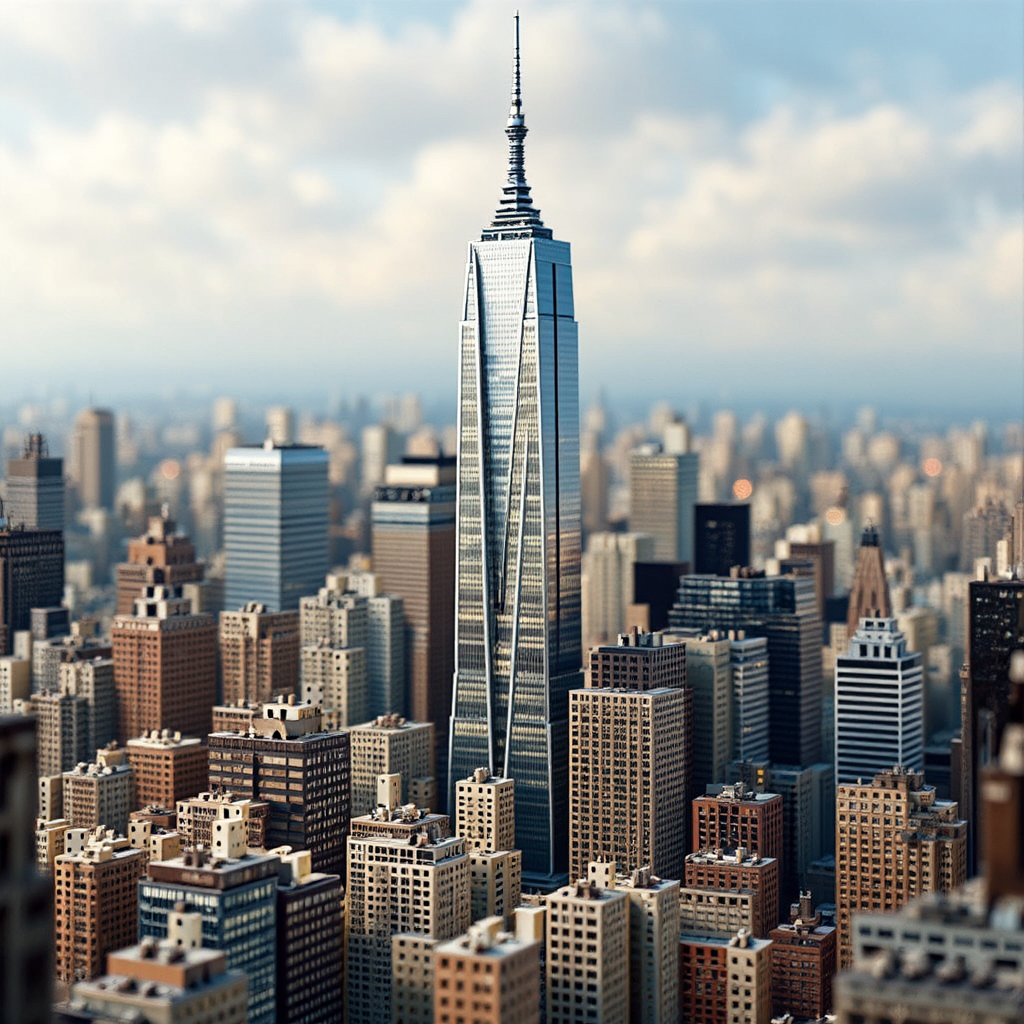 Domino-style skyscrapers in Manhattan.
