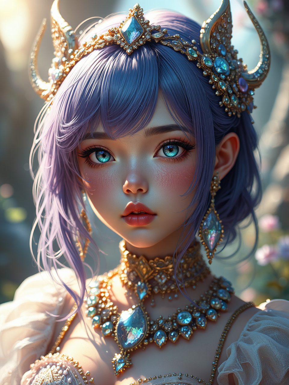 Detailed fantasy portrait with