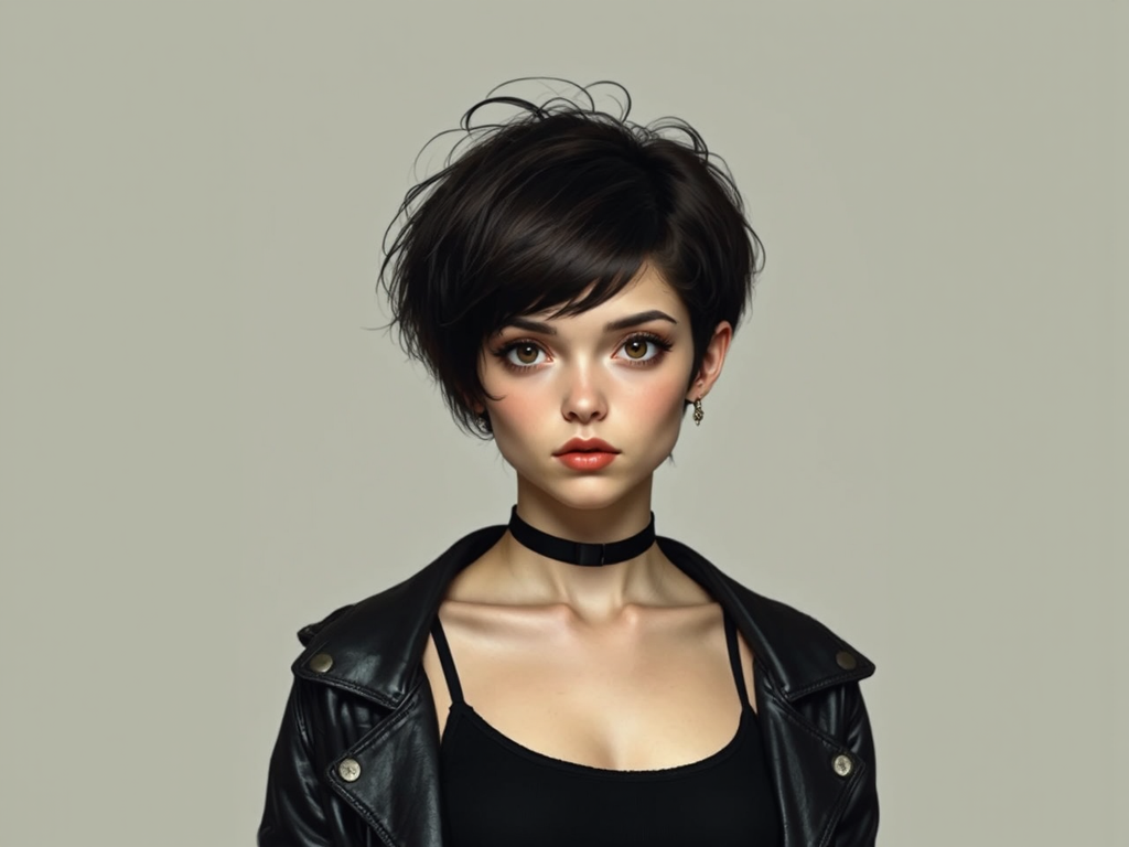 Young girl with emo