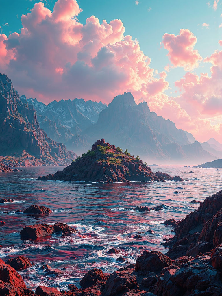 Red Sea landscape with