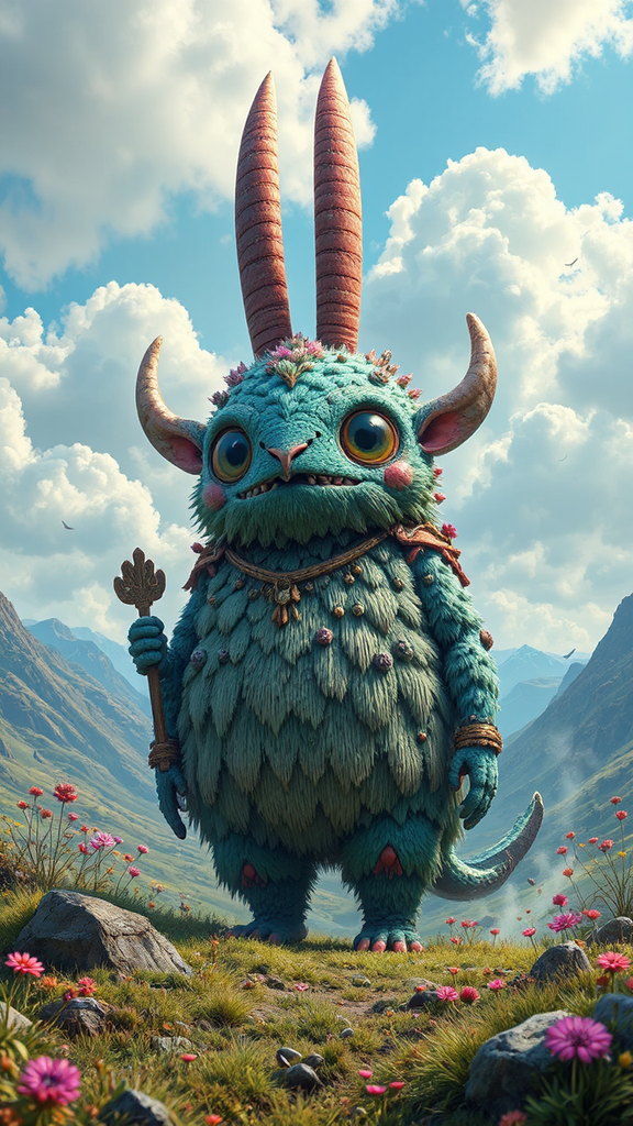 Ghibli-inspired giant pig monster.