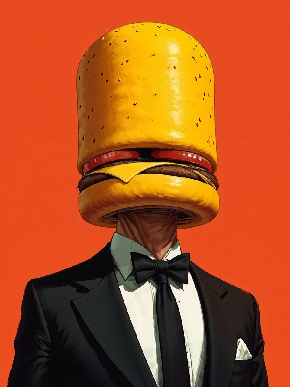 Man in suit eating