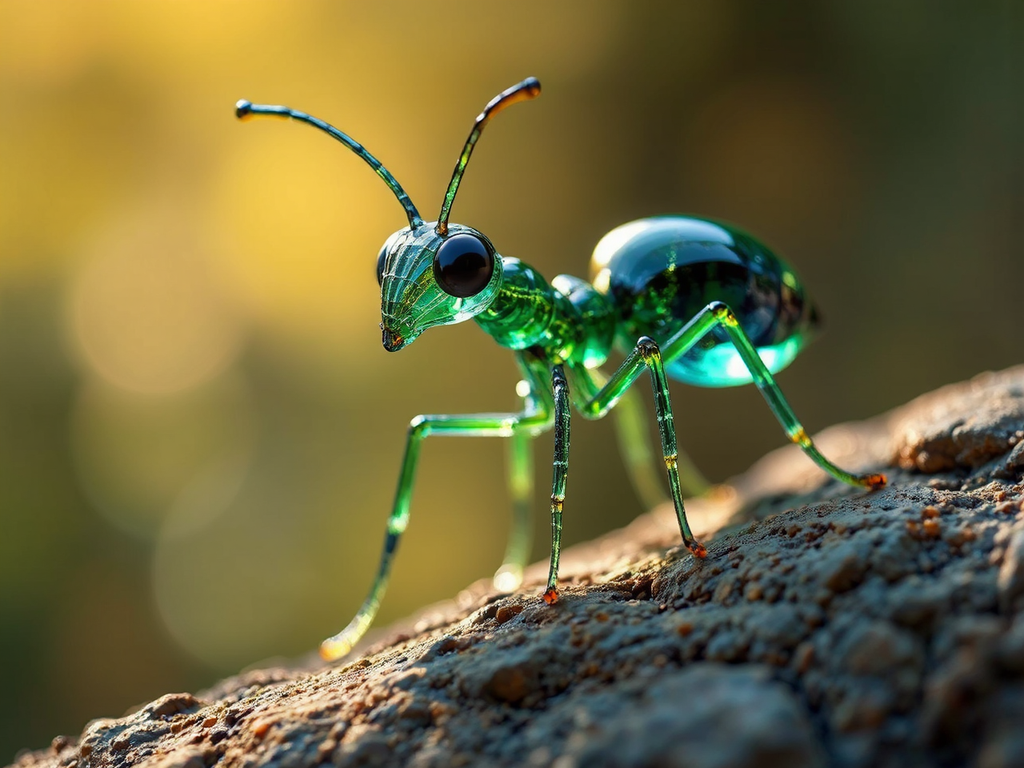 Glass sculpture in ant