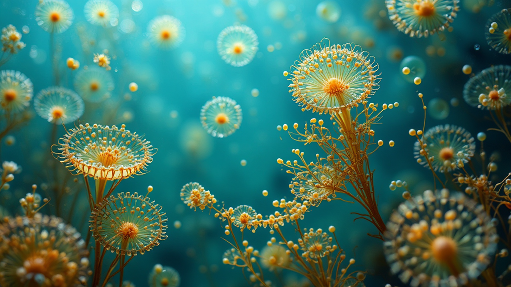 Microscopic photos of algae
