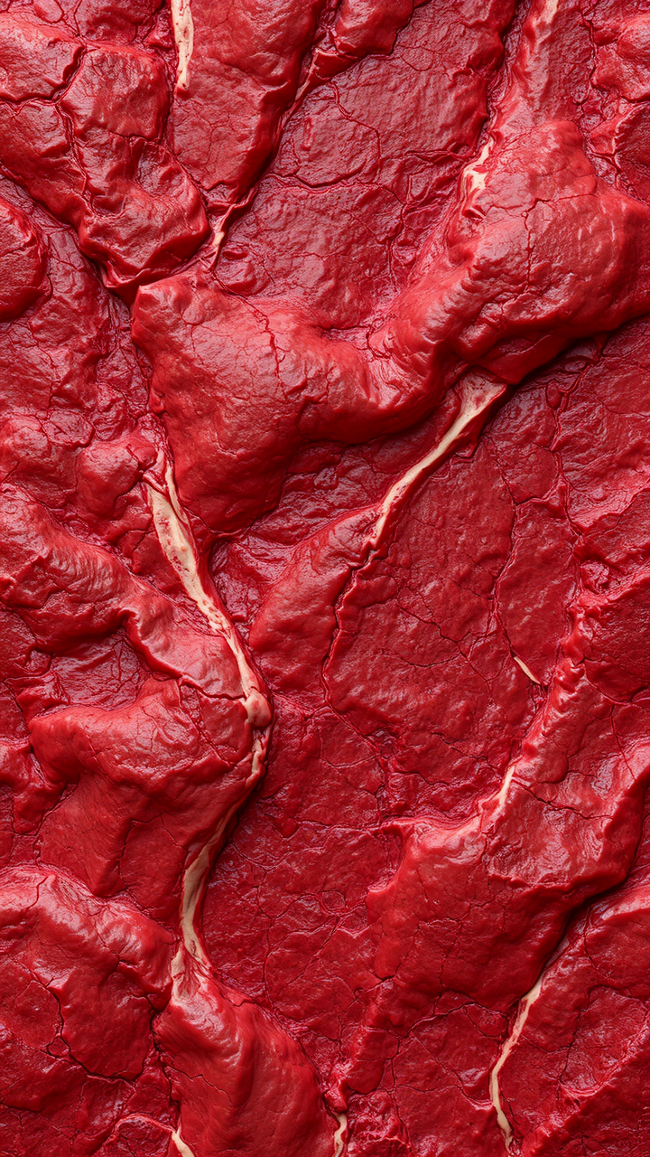 Red meat with visible