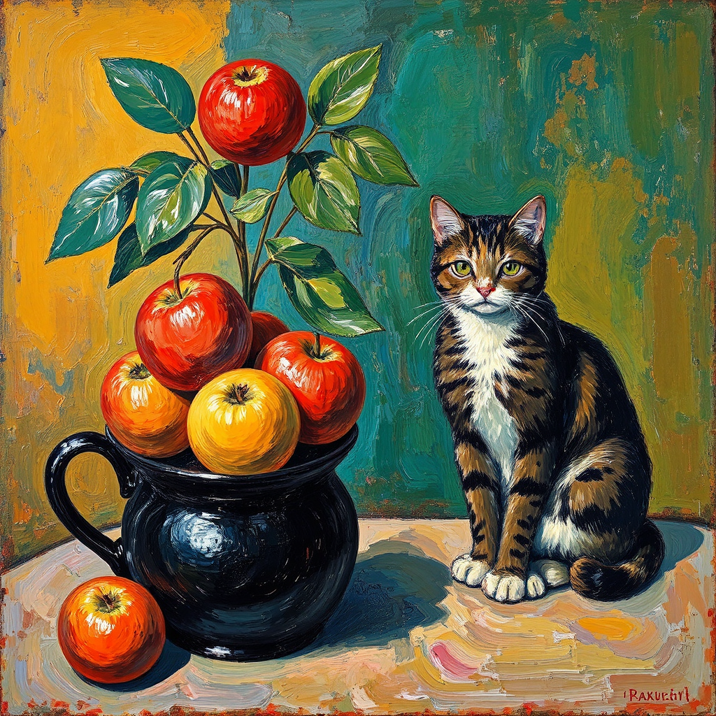 Apples in a black