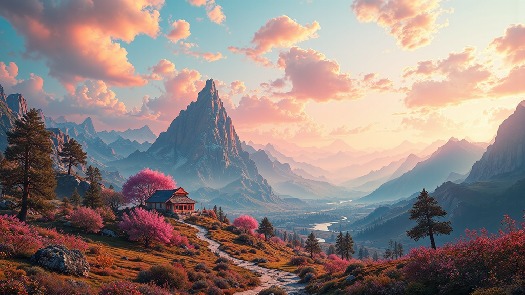 Beautiful landscape with realistic