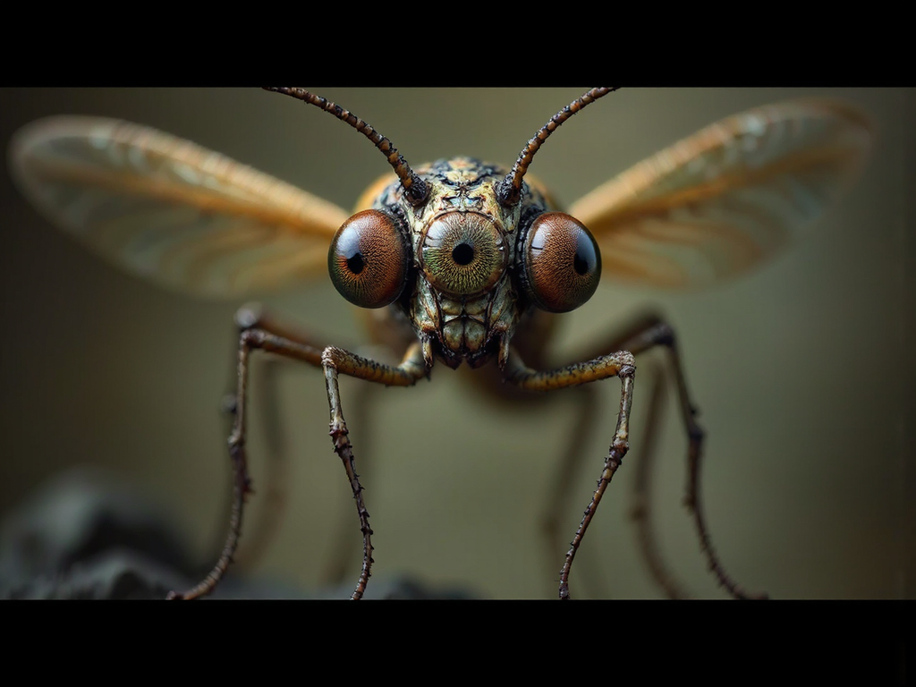 Portrait of an insect-human