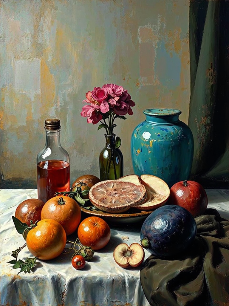 Still life painting of