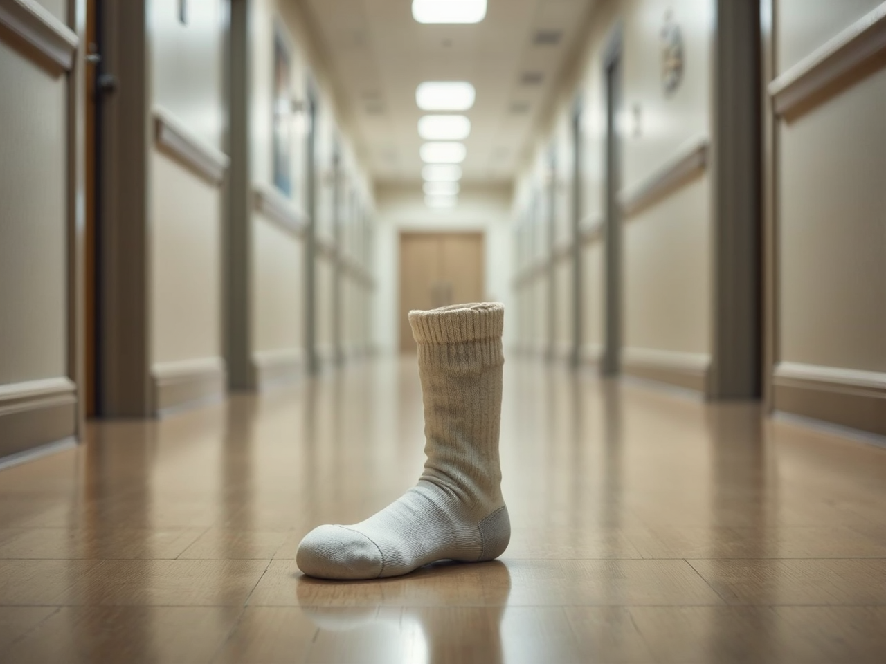 Empty sock on the
