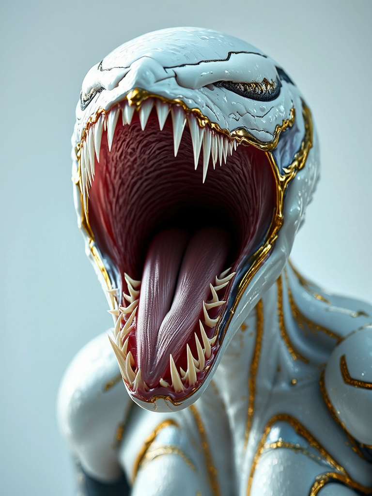 Female viper with open