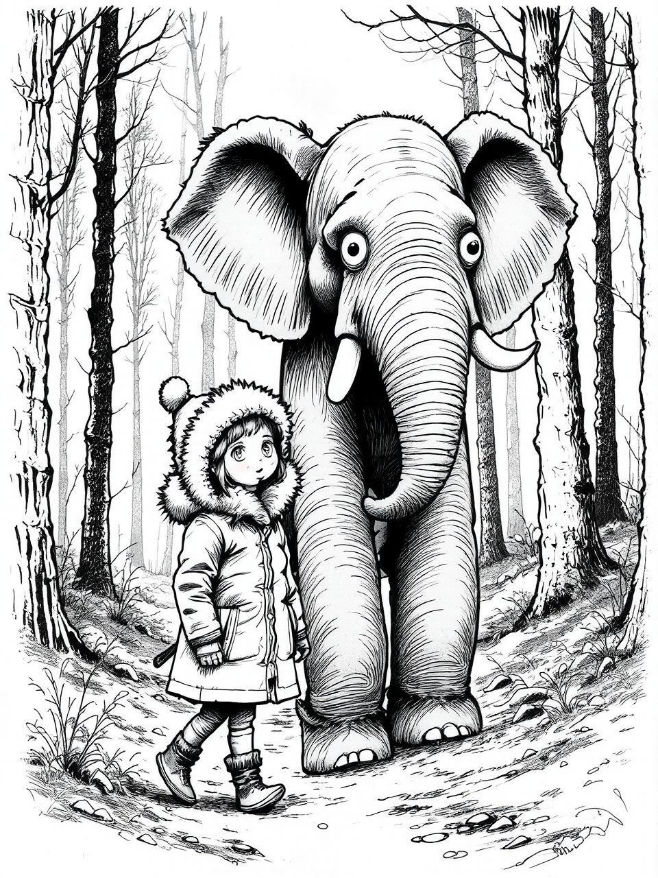 A young girl walks