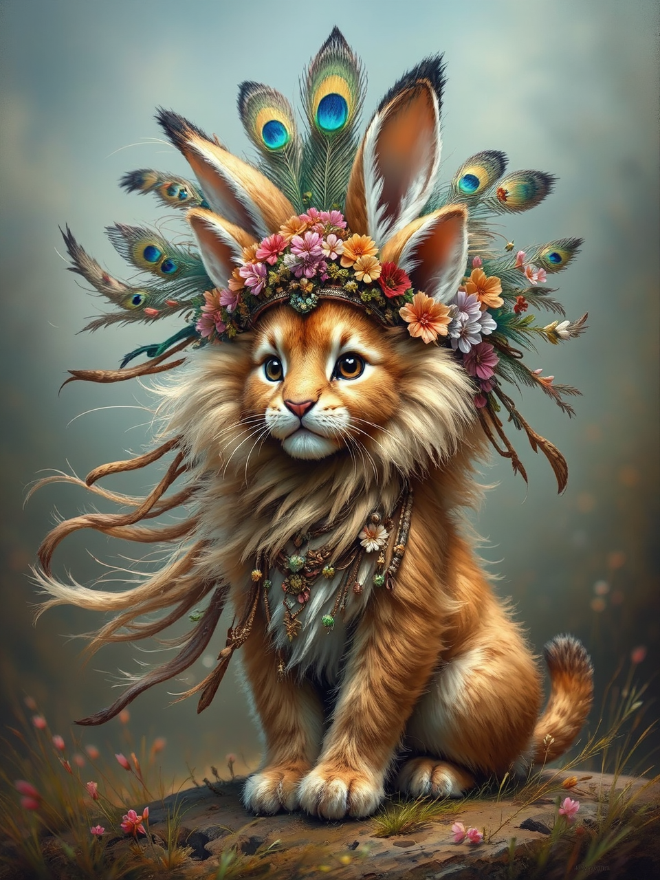 Hybrid animal with long