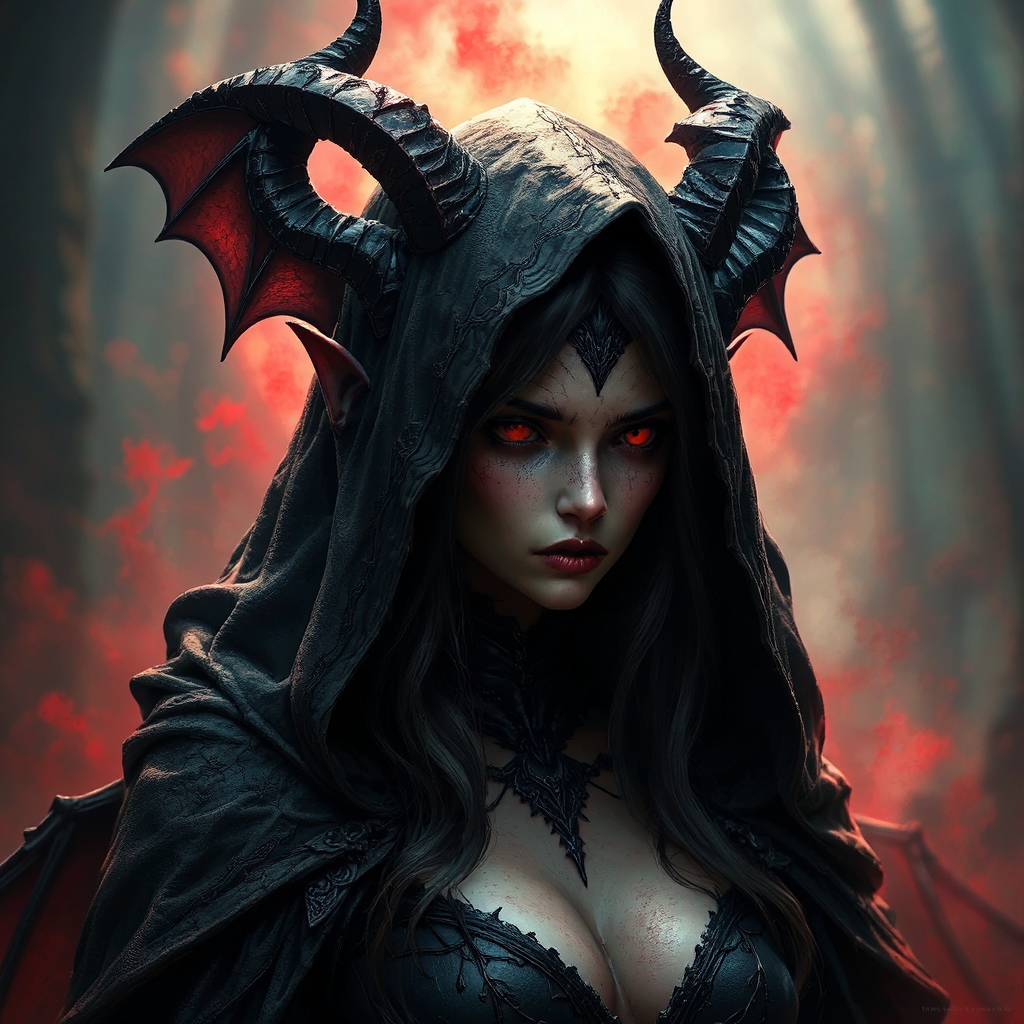 Female figure in dark
