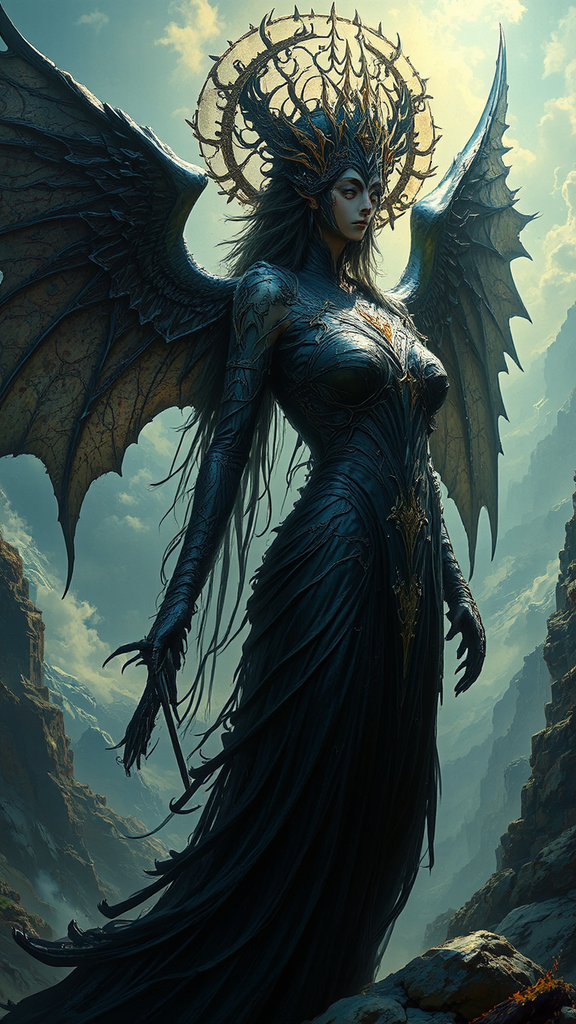 Byzantine inspired goddess with