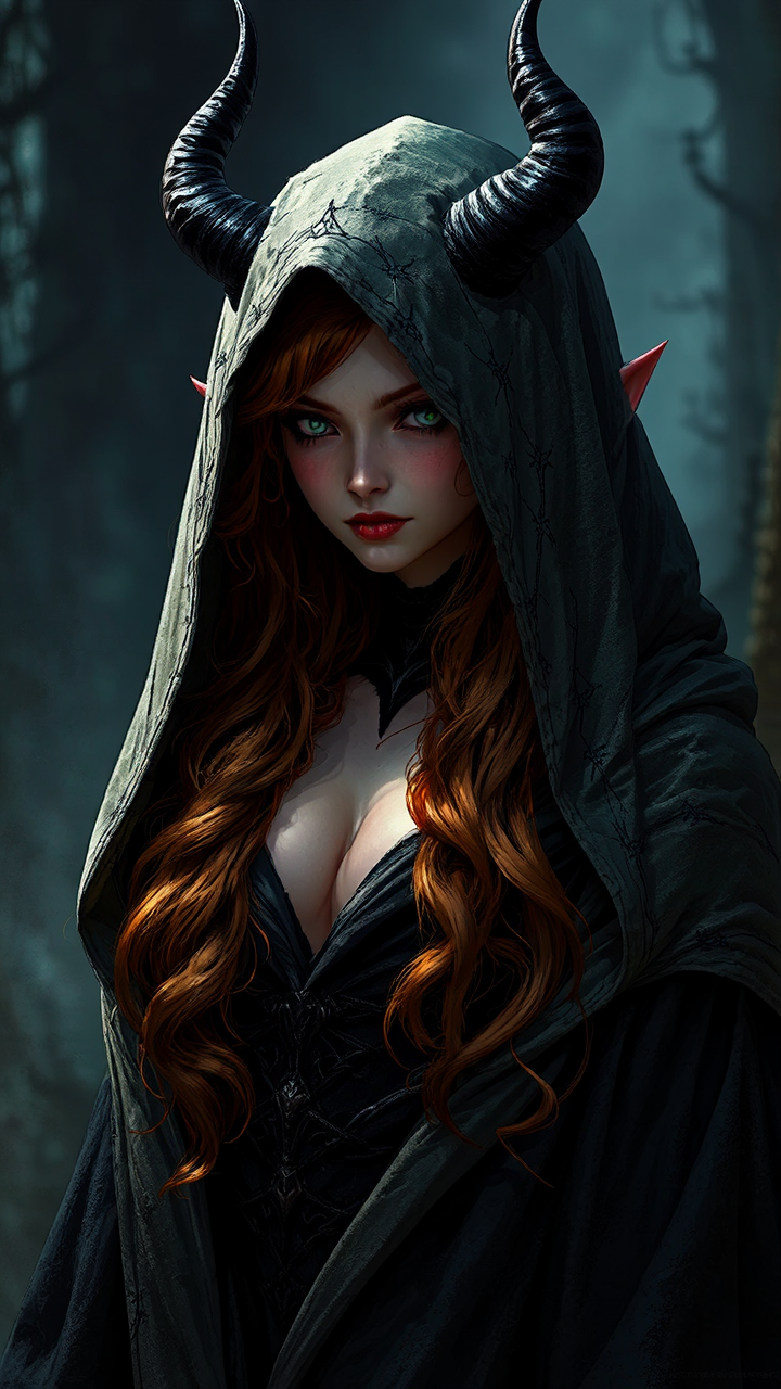 Female figure in dark