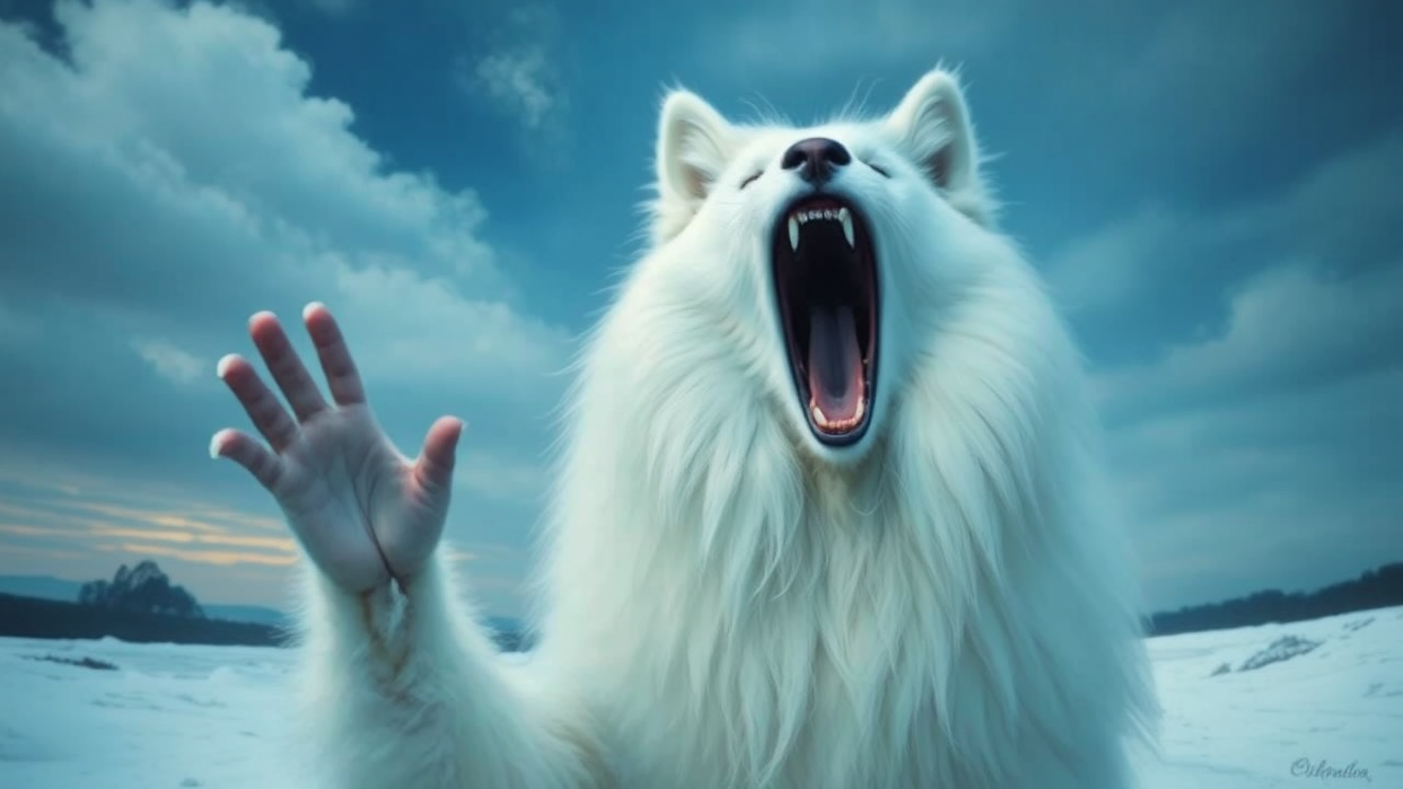 A samoyed in a