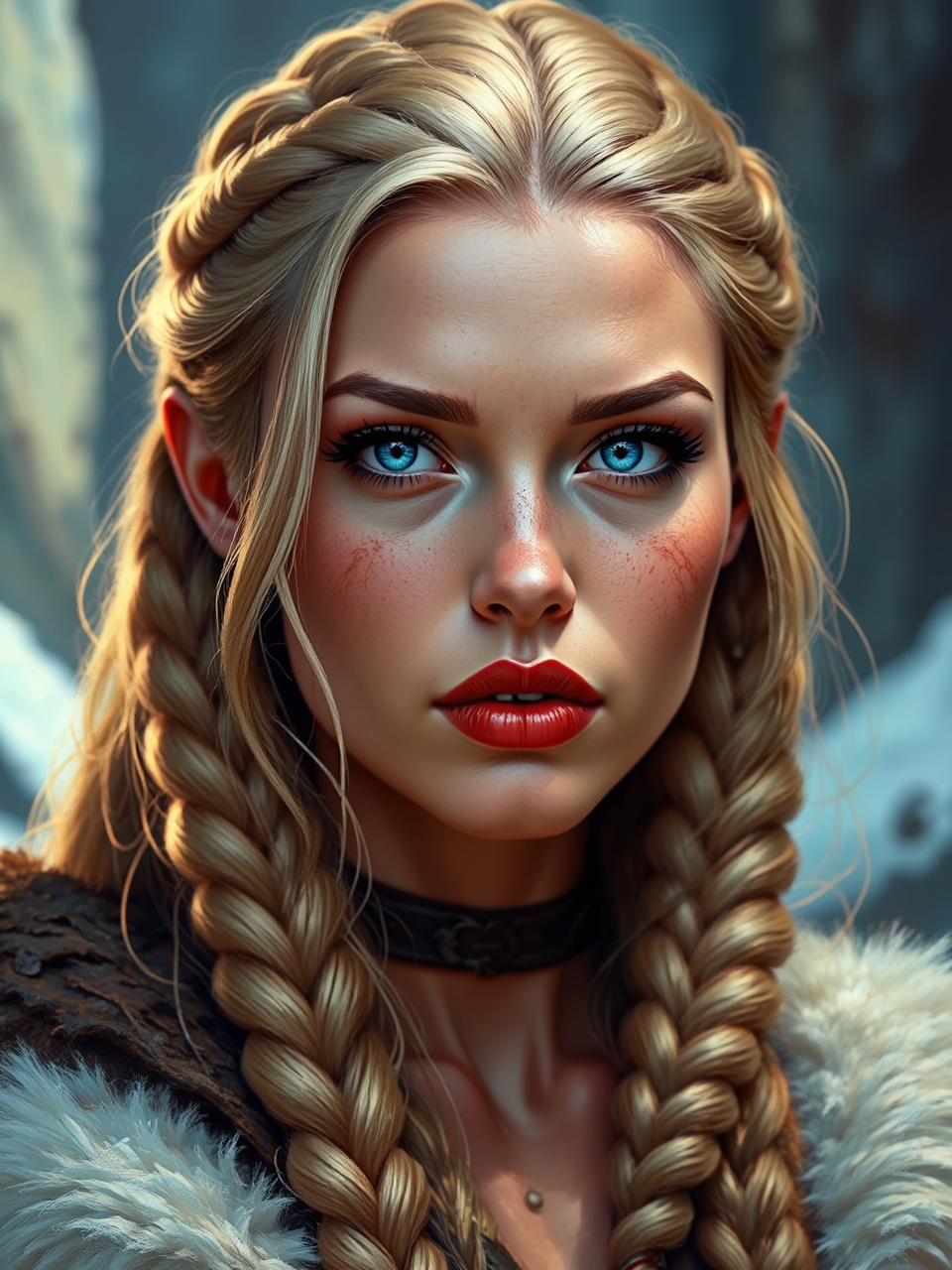 Northern blonde female barbarian