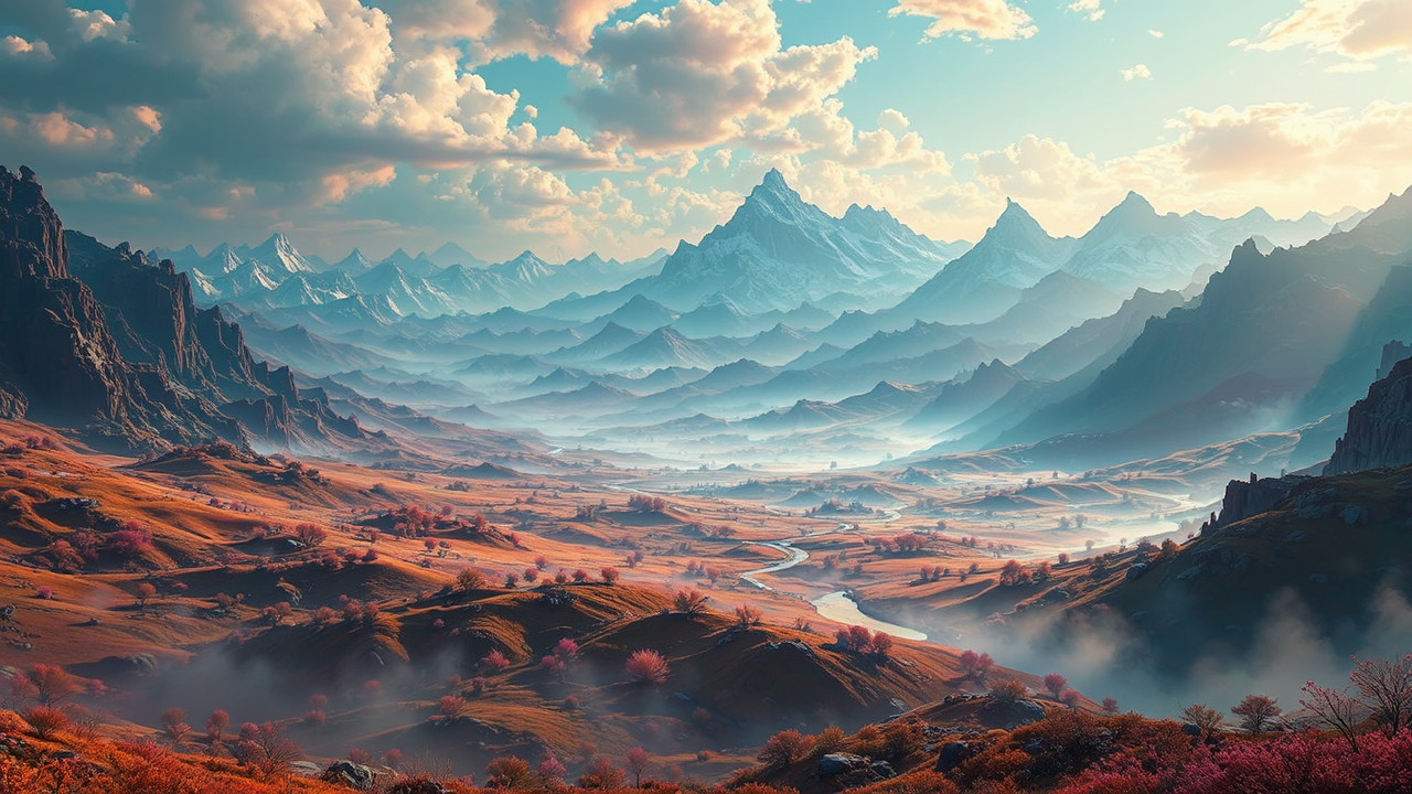 Beautiful landscape with realistic