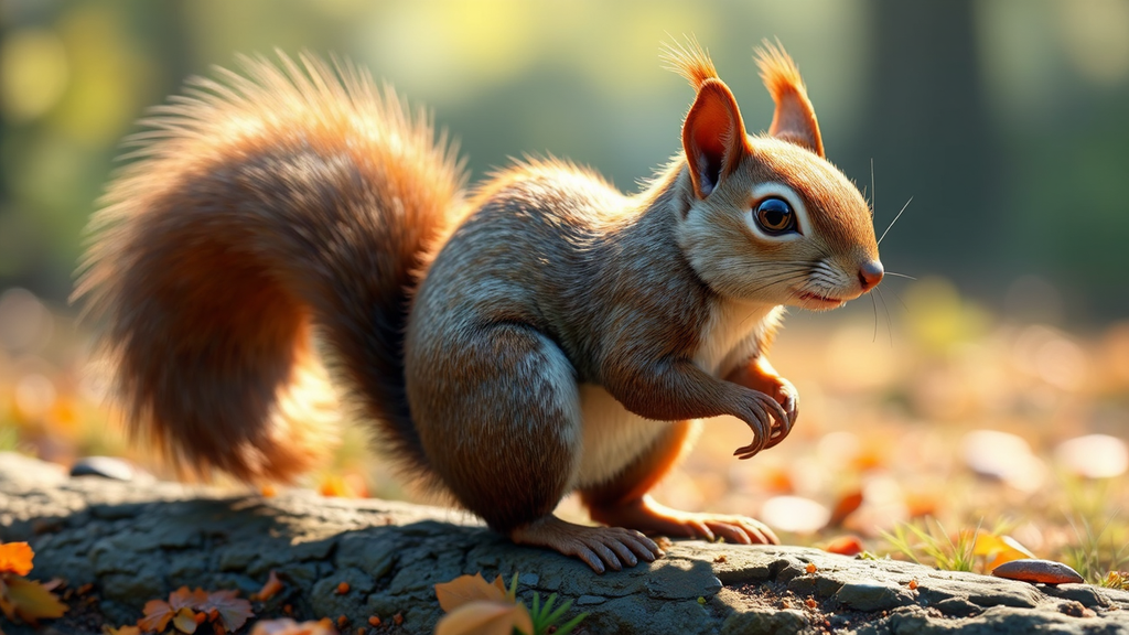 A 3D animated squirrel