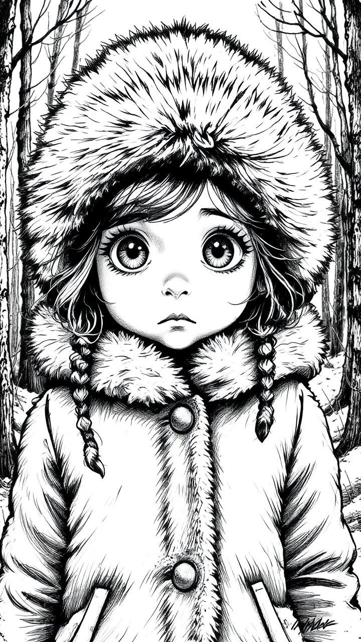 A young girl walks