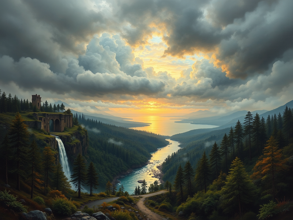 Ruins and landscapes in
