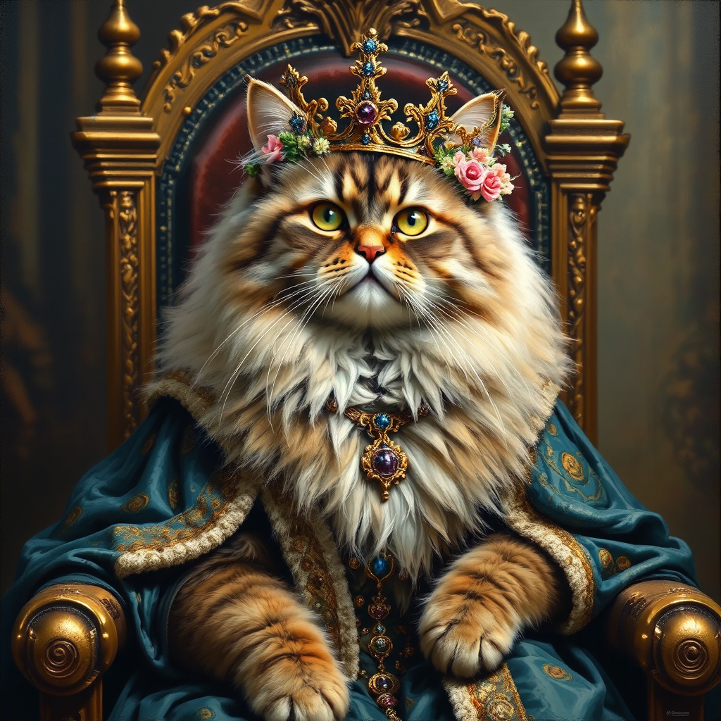 Cat in royal regalia