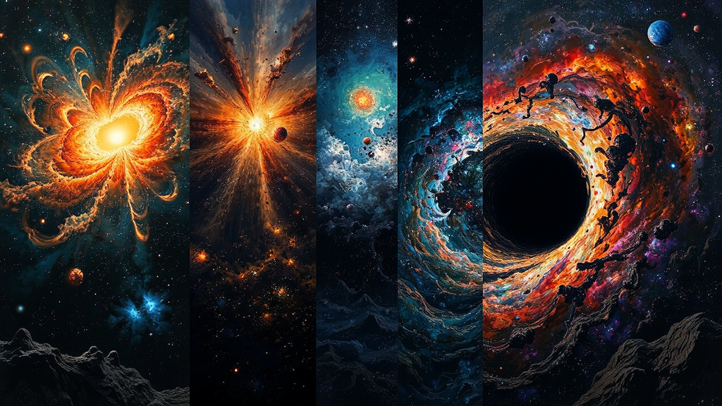 A surreal collage of