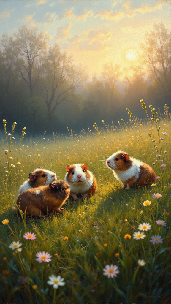 Guinea pigs in a