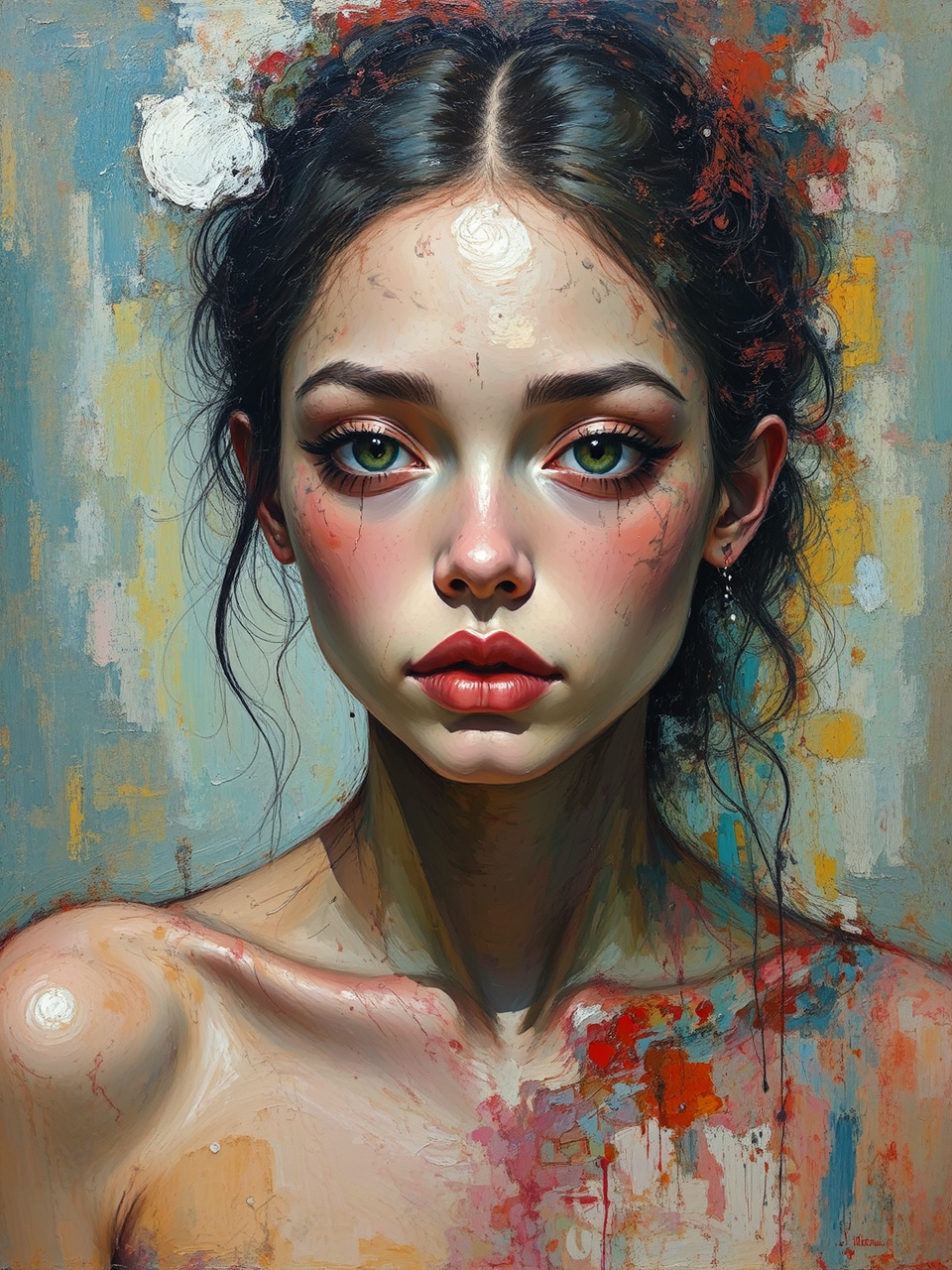 Oil painting of a
