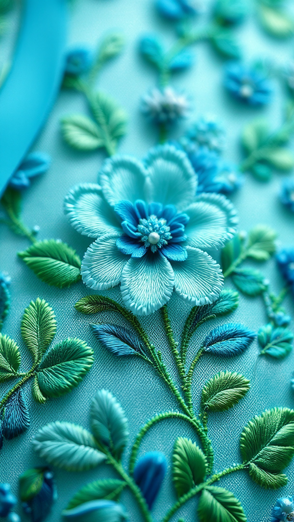 Satin ribbon with intricate