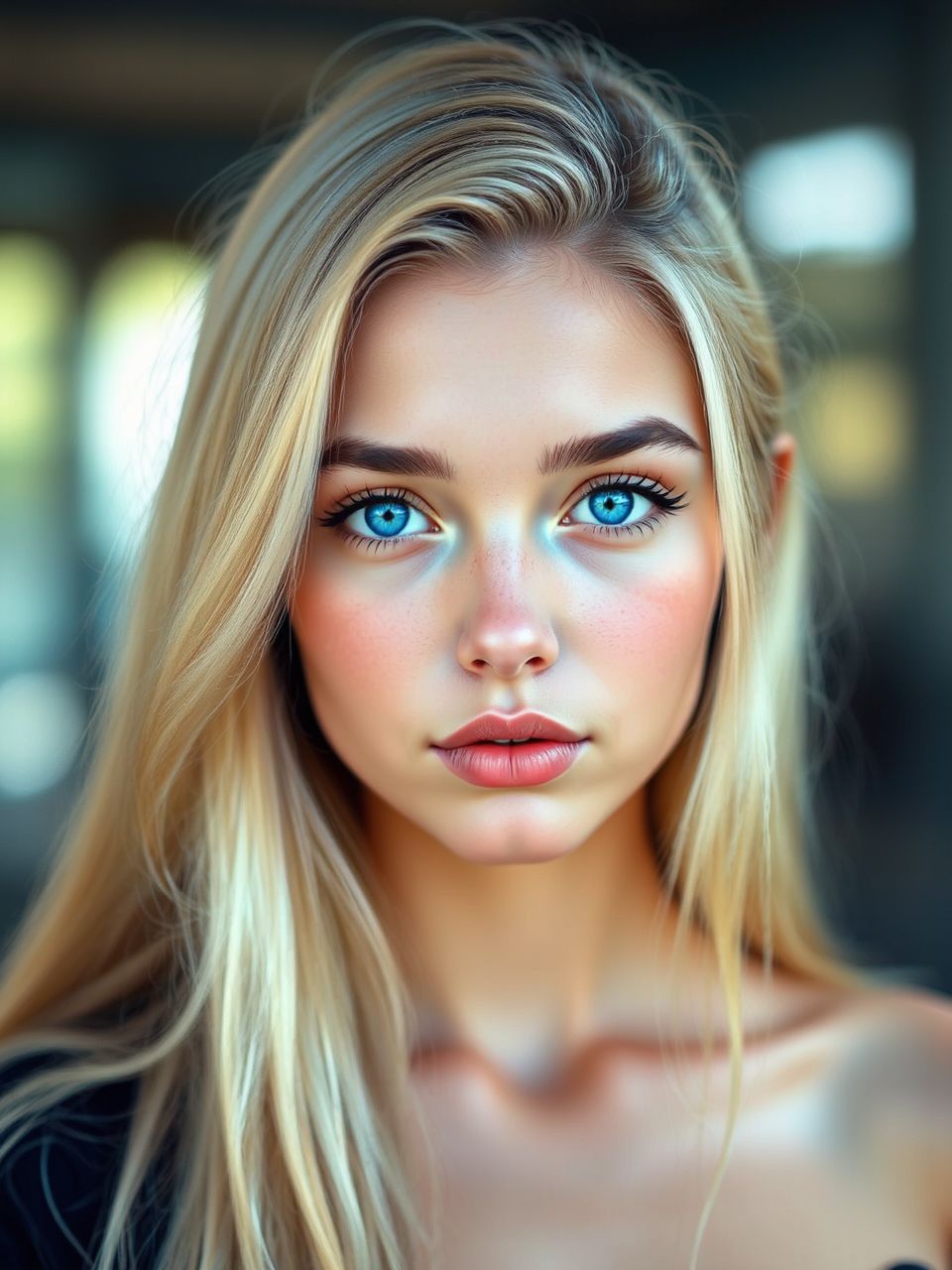 Portrait of young beautiful