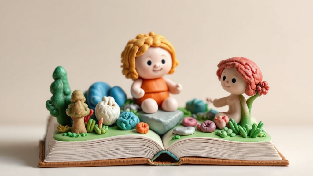 Colorful animated 3D objects.