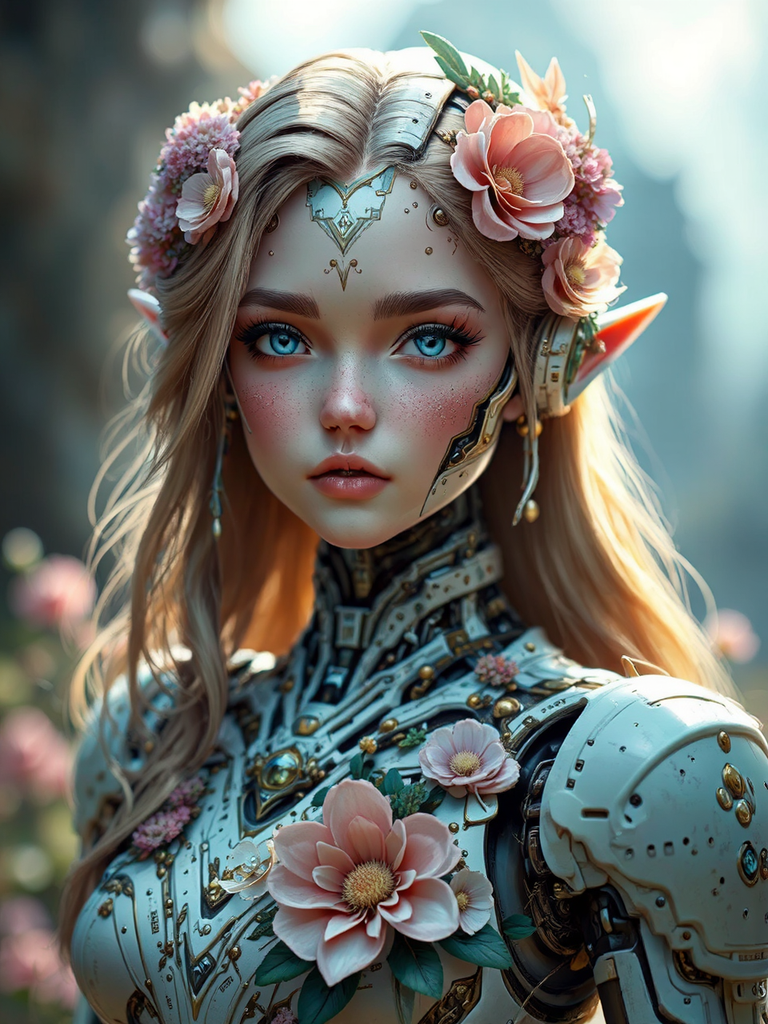 Steampunk inspired robot princess