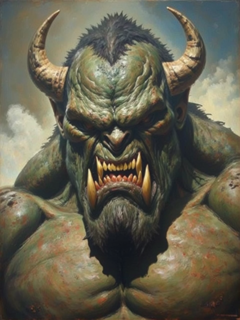 Huge monster in an