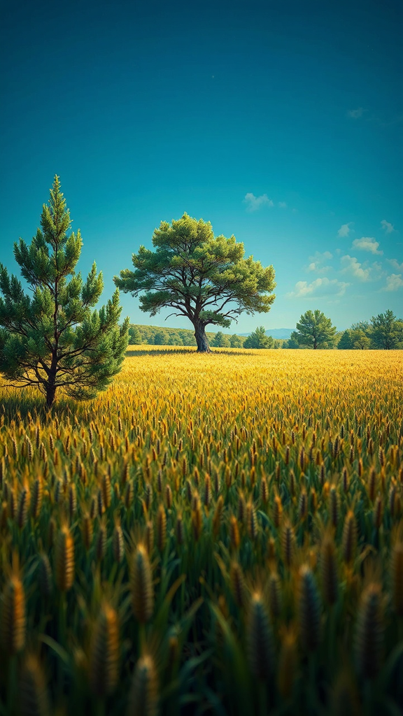 Field of grain under