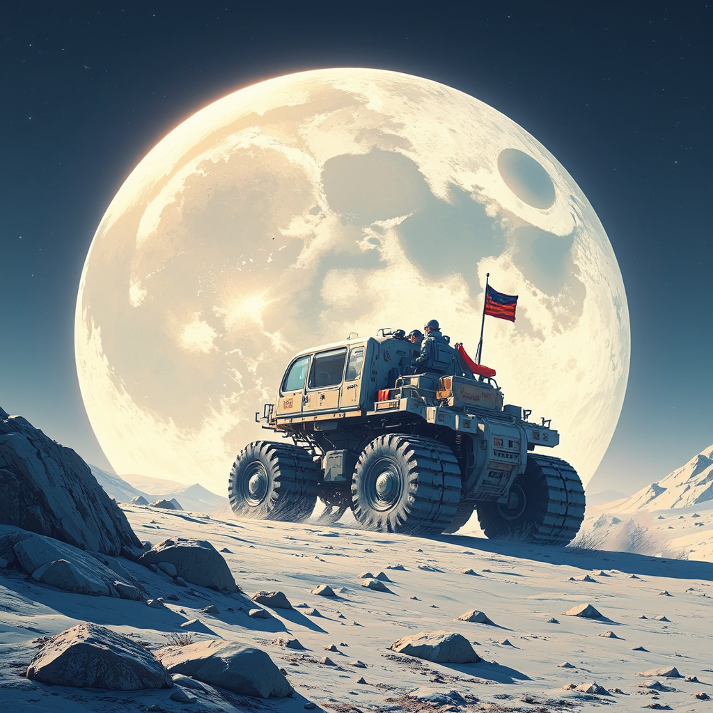 Spacecraft on the moon