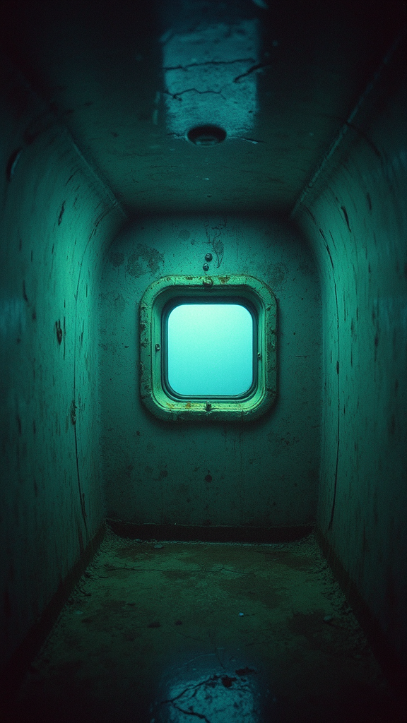 Submarine interior with distorted