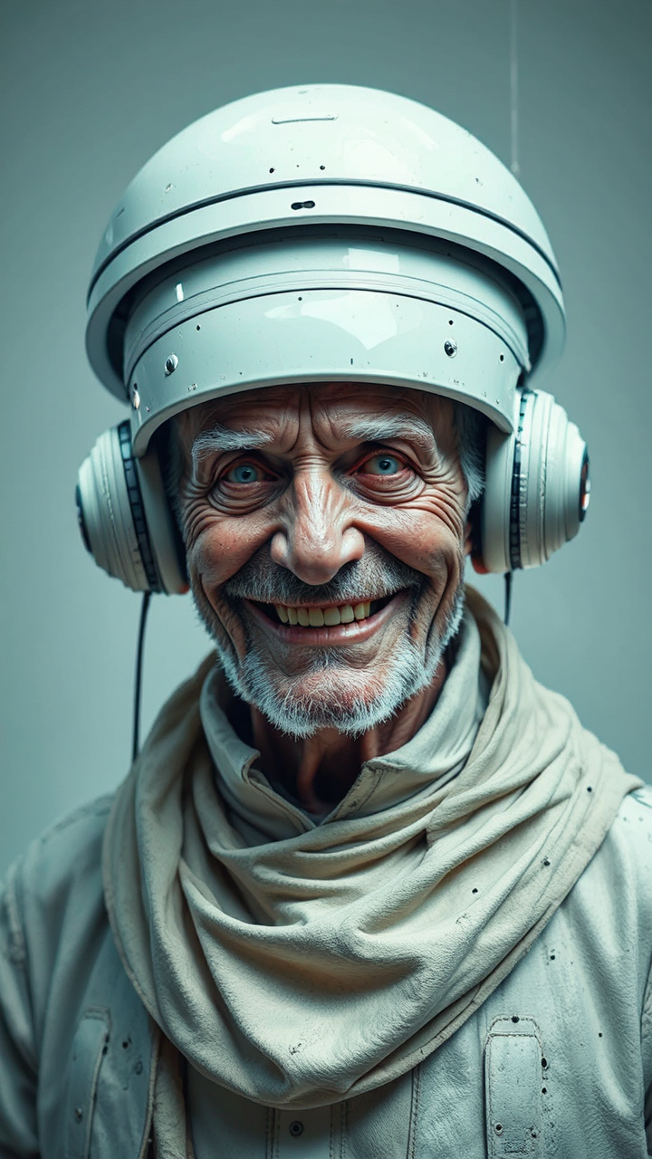 A smiling old man